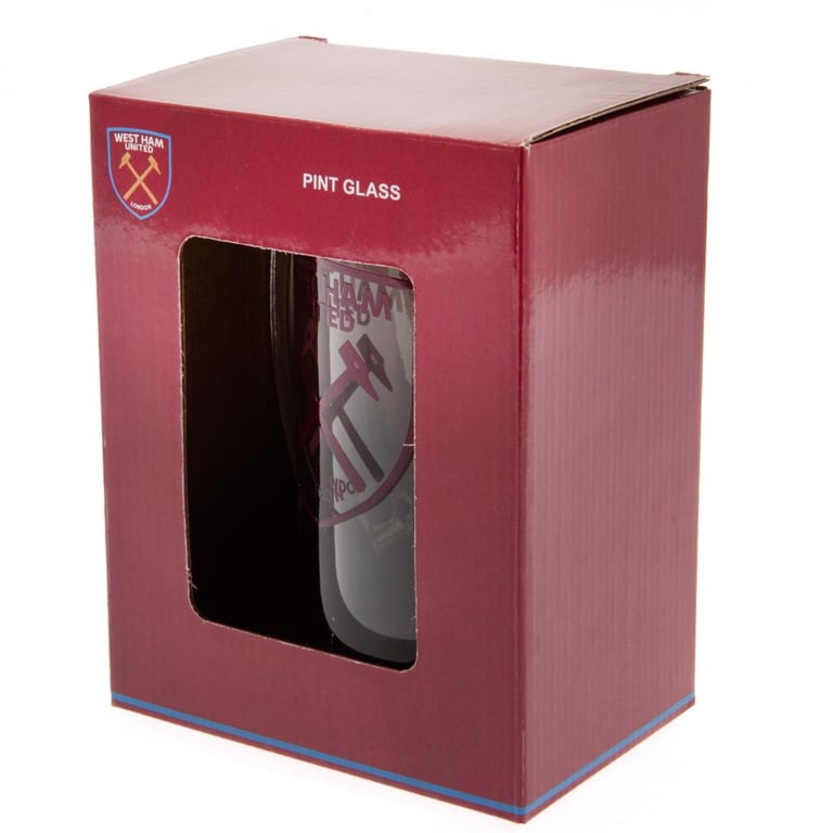 West Ham United FC Claret Glass Stein Tankard with Club Crest
