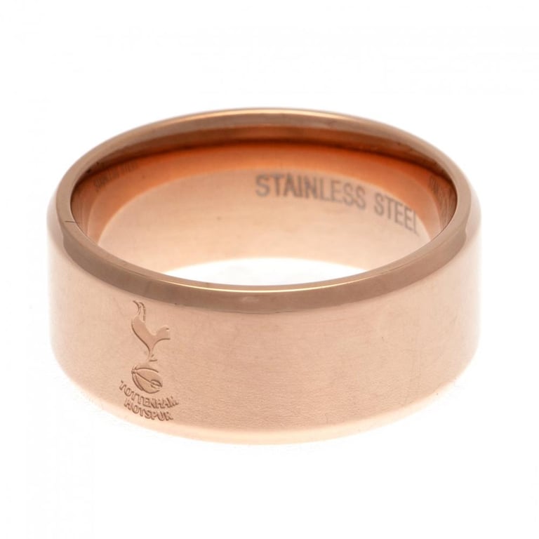 Tottenham Hotspur FC Rose Gold Plated Large Engraved Crest Ring