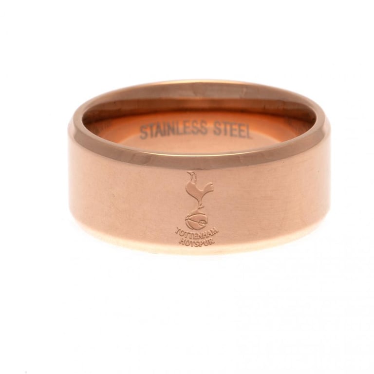 Tottenham Hotspur FC Rose Gold Plated Large Engraved Crest Ring
