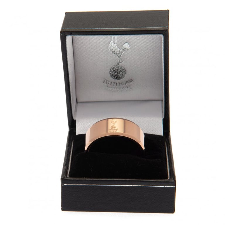 Tottenham Hotspur FC Rose Gold Plated Large Engraved Crest Ring