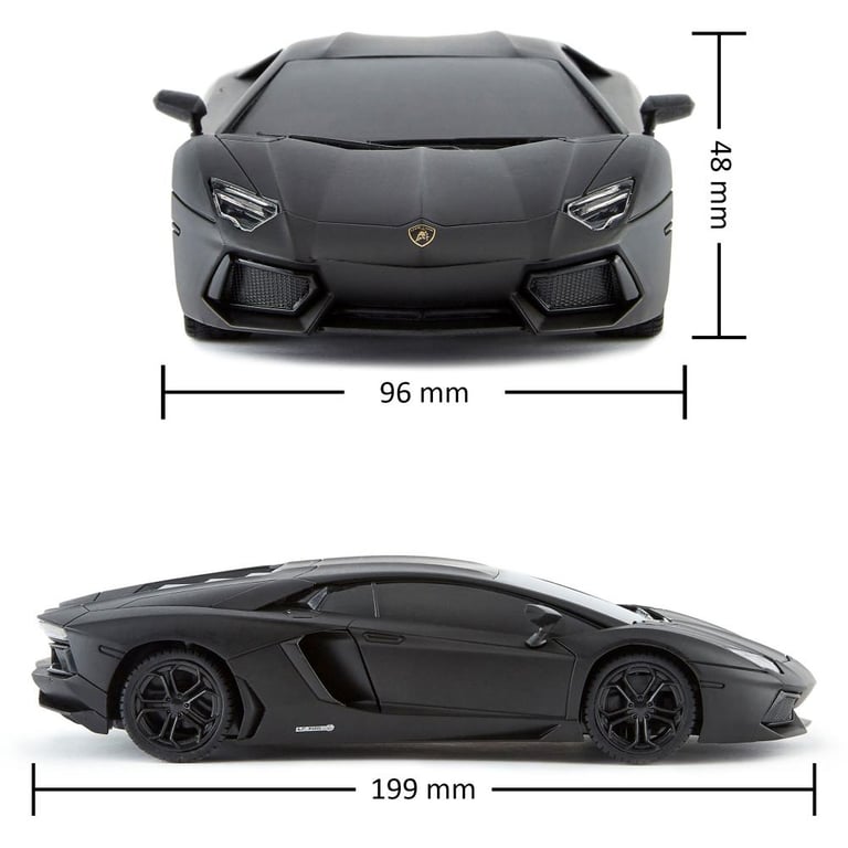 Lamborghini Aventador 1:24 Scale Radio Controlled Car with Spring Suspension and LED Headlights
