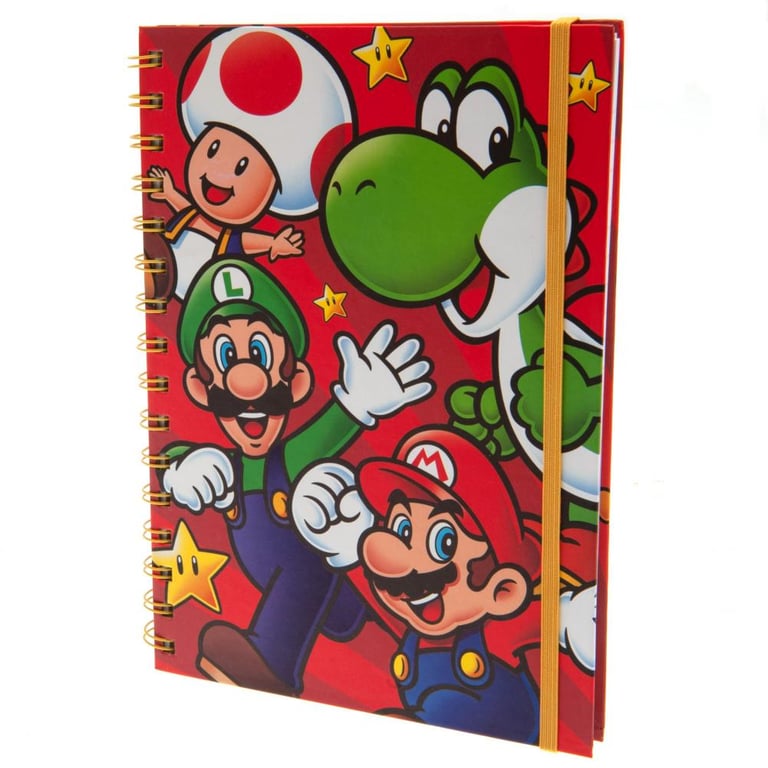Super Mario Red Background Gaming Notebook