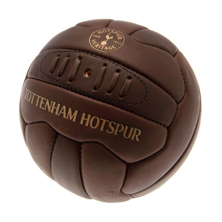 Tottenham Hotspur FC Genuine Leather Retro Heritage 18 Panel Football Ball