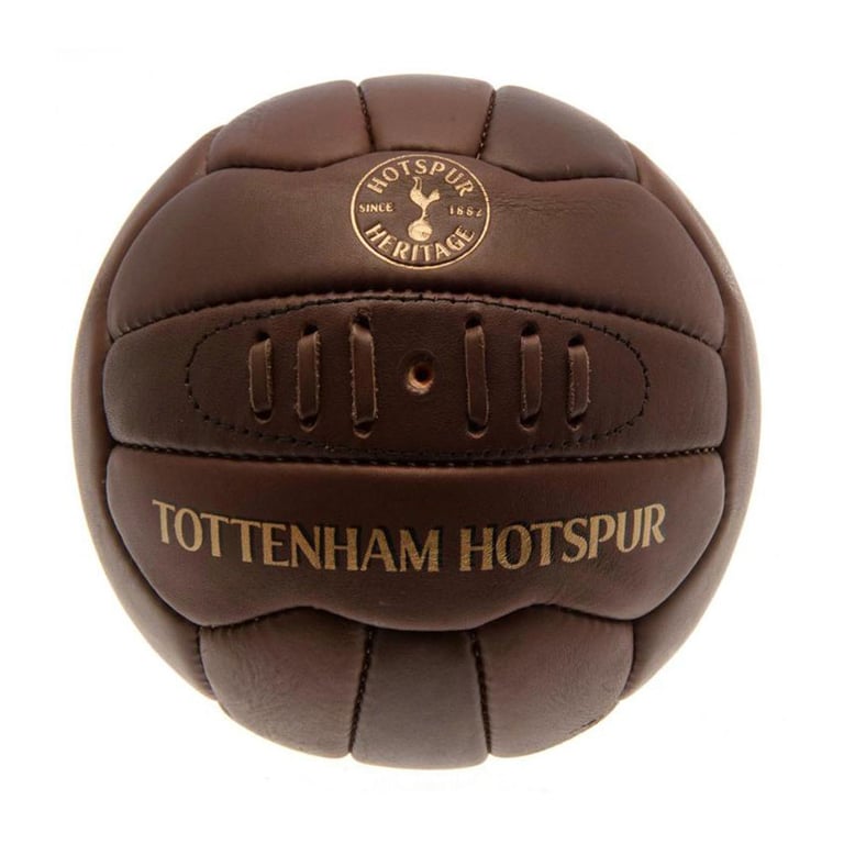 Tottenham Hotspur FC Genuine Leather Retro Heritage 18 Panel Football Ball