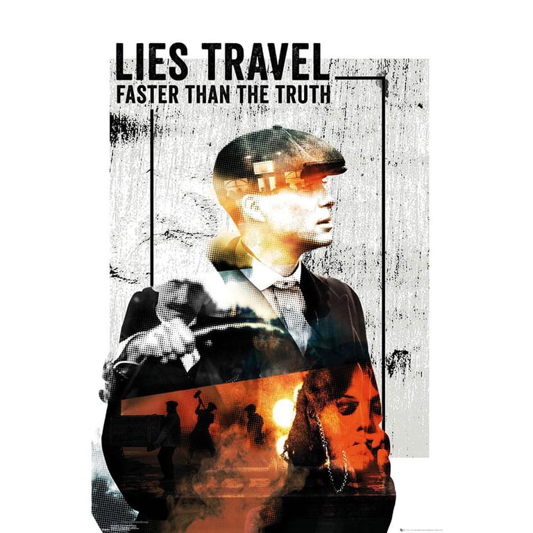 Peaky Blinders Lies Travel Faster Than Truth Poster - High Resolution Artwork on Gloss Paper