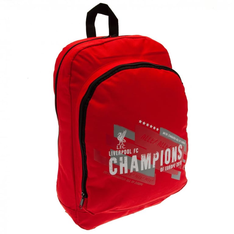 Liverpool FC Champions Of Europe 2019 Padded Backpack with Adjustable Straps