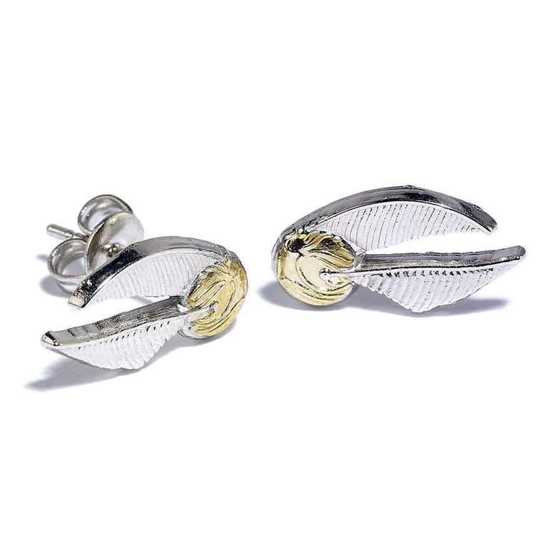 Harry Potter Silver Plated Earrings Set - Deathly Hallows, 9 & 3 Quarters, Golden Snitch