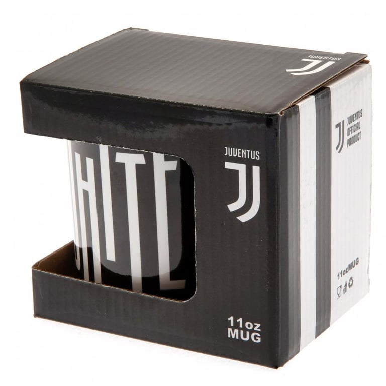 Juventus FC Black & White Crest Ceramic Coffee Mug