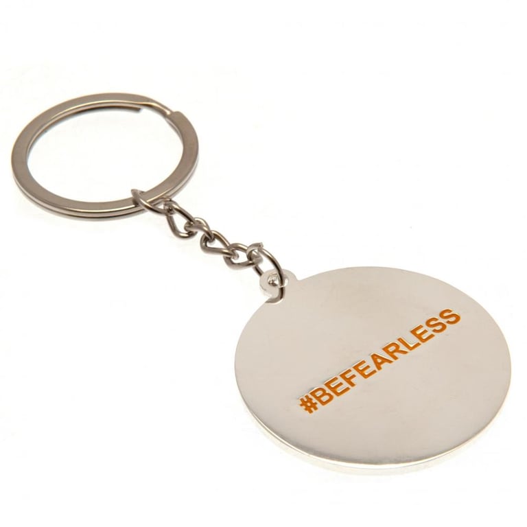 Leicester City FC Metal Crest Keyring - Official Enamel Infill Football Team Keychain with BEFEARLESS Text