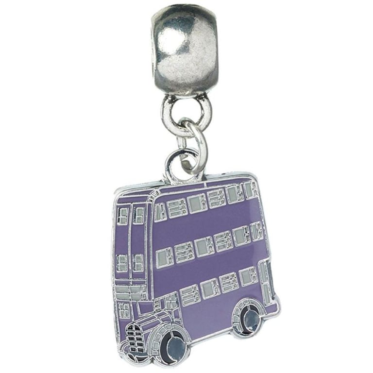 Harry Potter Silver Plated Knight Bus Slider Charm - Wizarding World Jewelry Accessory