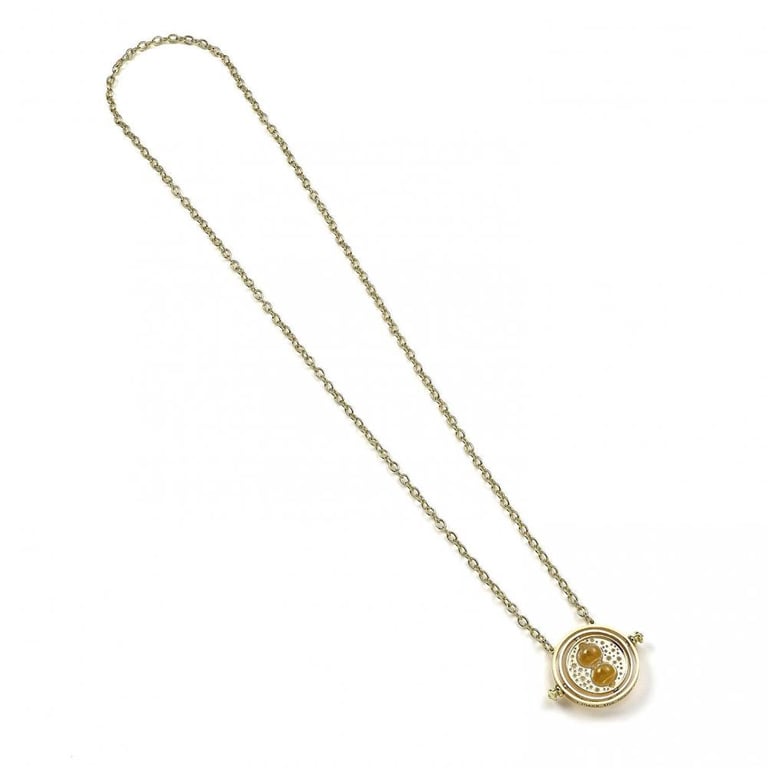 Harry Potter Gold Plated Time Turner Spinning Charm Necklace with 25 Extender Chain