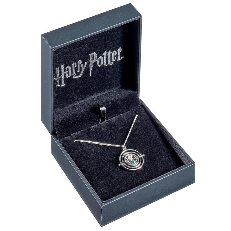 Sterling Silver Harry Potter Time Turner Crystal Necklace