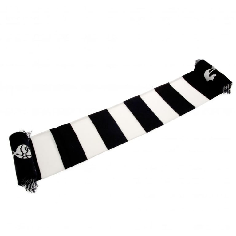 Tottenham Hotspur FC Navy Blue and White Bar Stripe Jacquard Knit Scarf