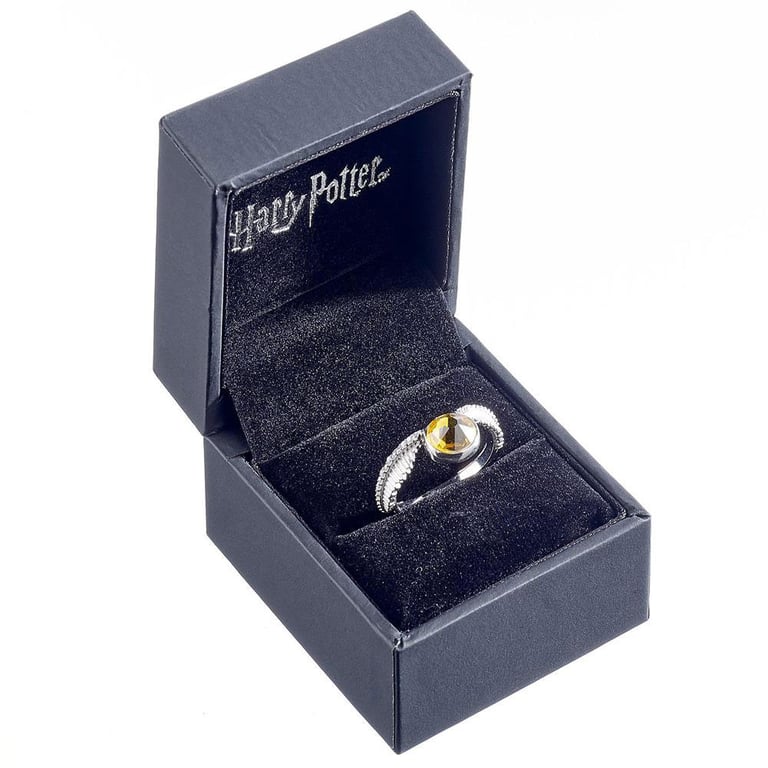Sterling Silver Golden Snitch Crystal Ring - Harry Potter Jewelry Collectible