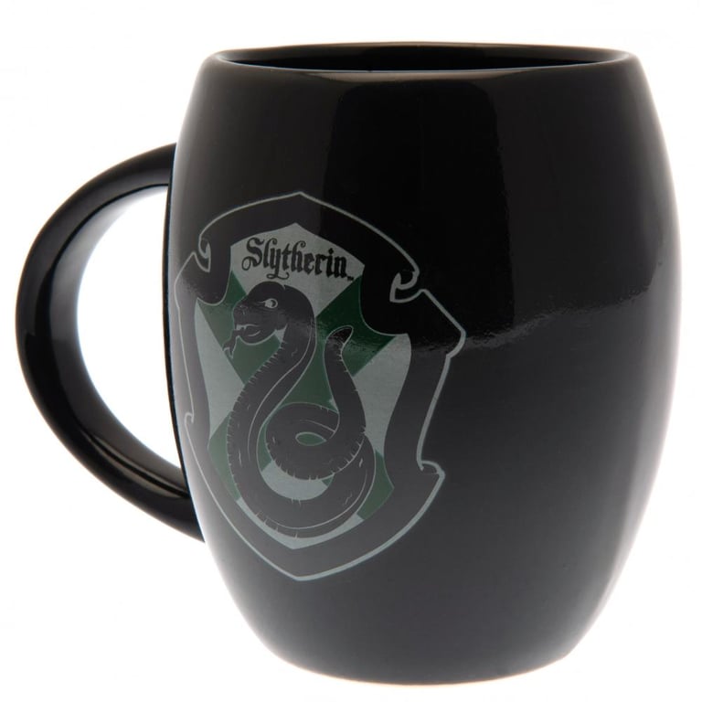 Harry Potter Slytherin Crest Ceramic Oval Shaped Black Mug