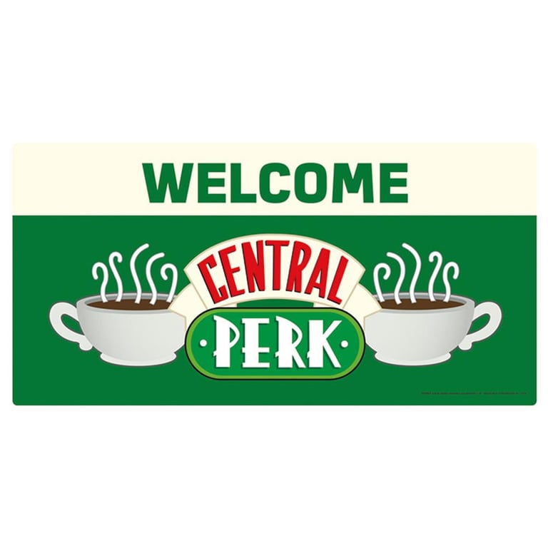 Central Perk Metal Wall Sign - Gloss Finish Room Decoration with Personalized Touch
