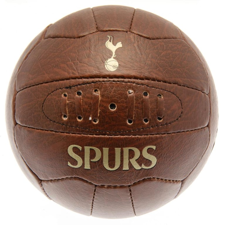Tottenham Hotspur FC Faux Leather Heritage Football - 18 Panel Retro Style Ball