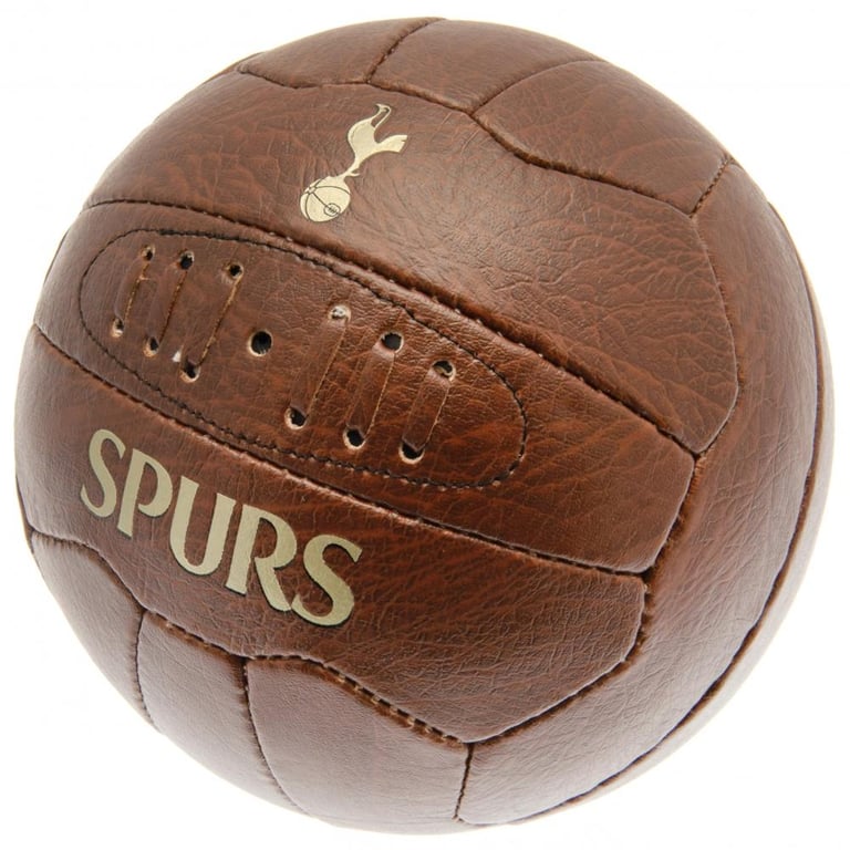 Tottenham Hotspur FC Faux Leather Heritage Football - 18 Panel Retro Style Ball