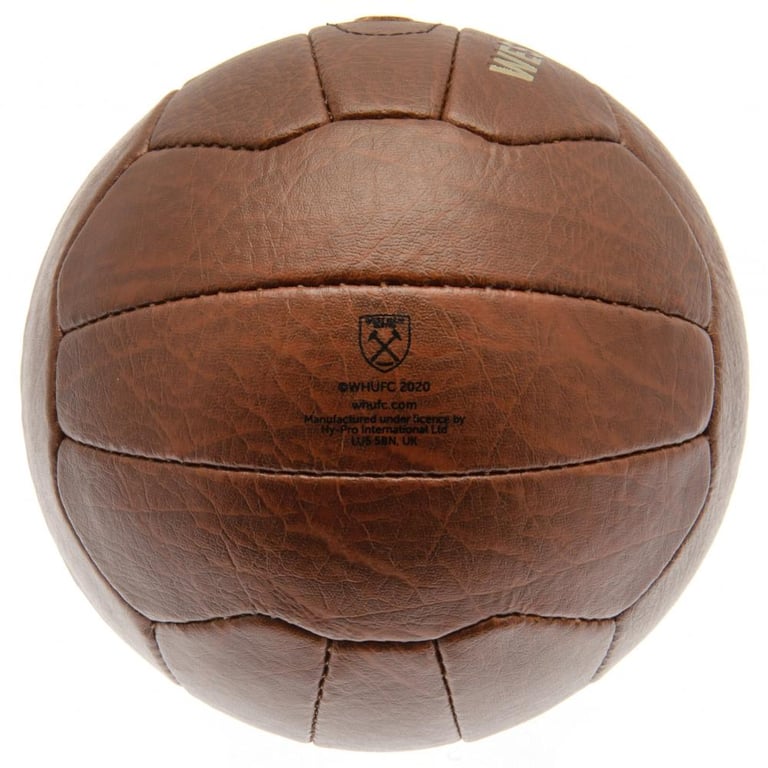West Ham United FC Faux Leather 18 Panel Retro Football