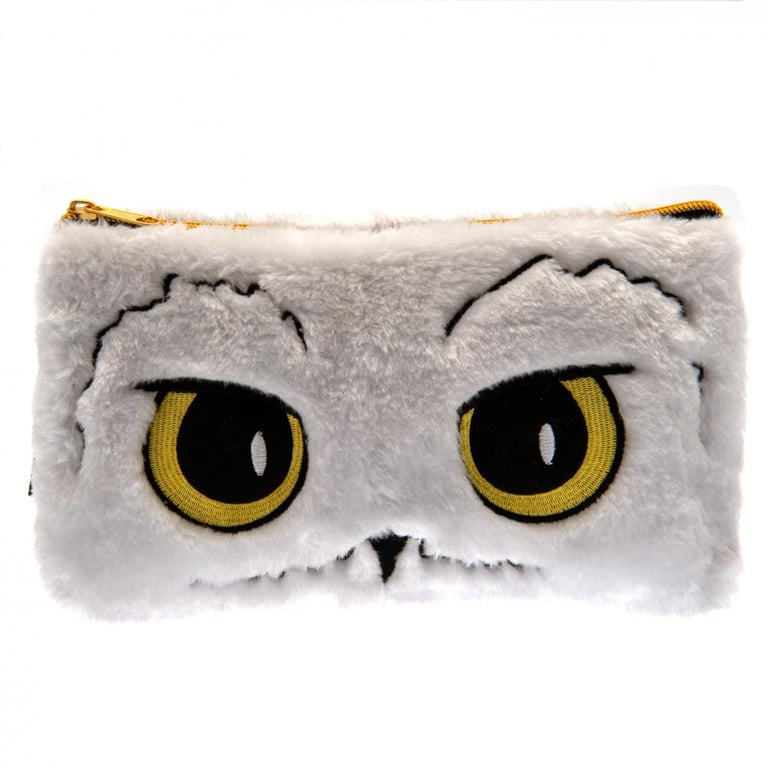 Harry Potter Hedwig Owl Soft Plush Pencil Case - Stationery Storage Organizer