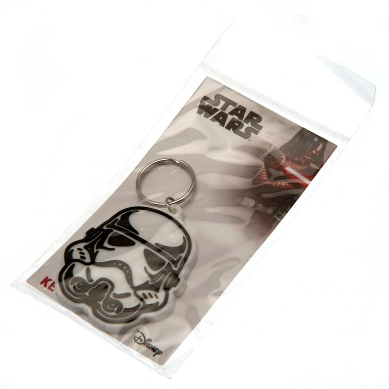 Star Wars Stormtrooper PVC Keychain - Durable Collectible Keyfob with Chain and Split Ring