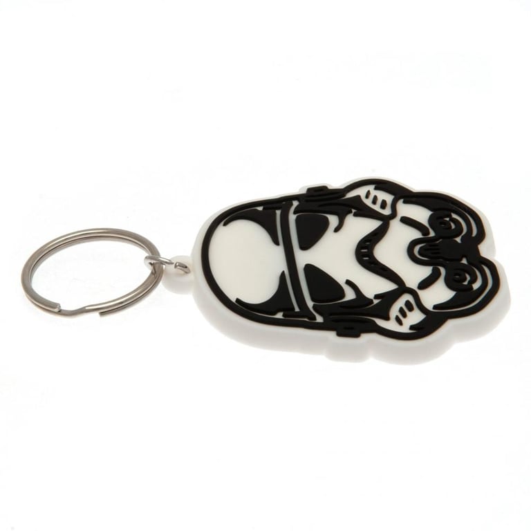 Star Wars Stormtrooper PVC Keychain - Durable Collectible Keyfob with Chain and Split Ring
