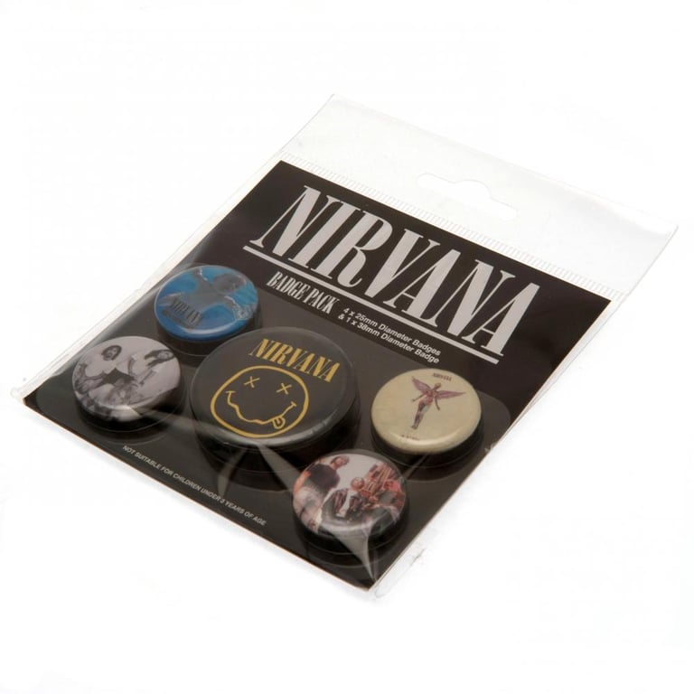 Nirvana Slogan Badge Set - Fashionable School Bag Decorations and Accessories
