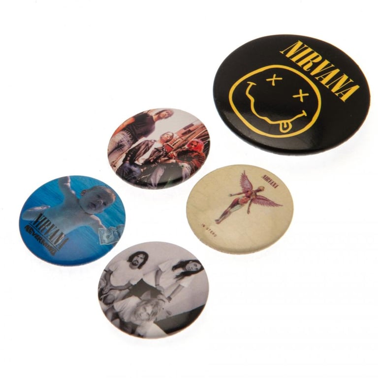 Nirvana Slogan Badge Set - Fashionable School Bag Decorations and Accessories