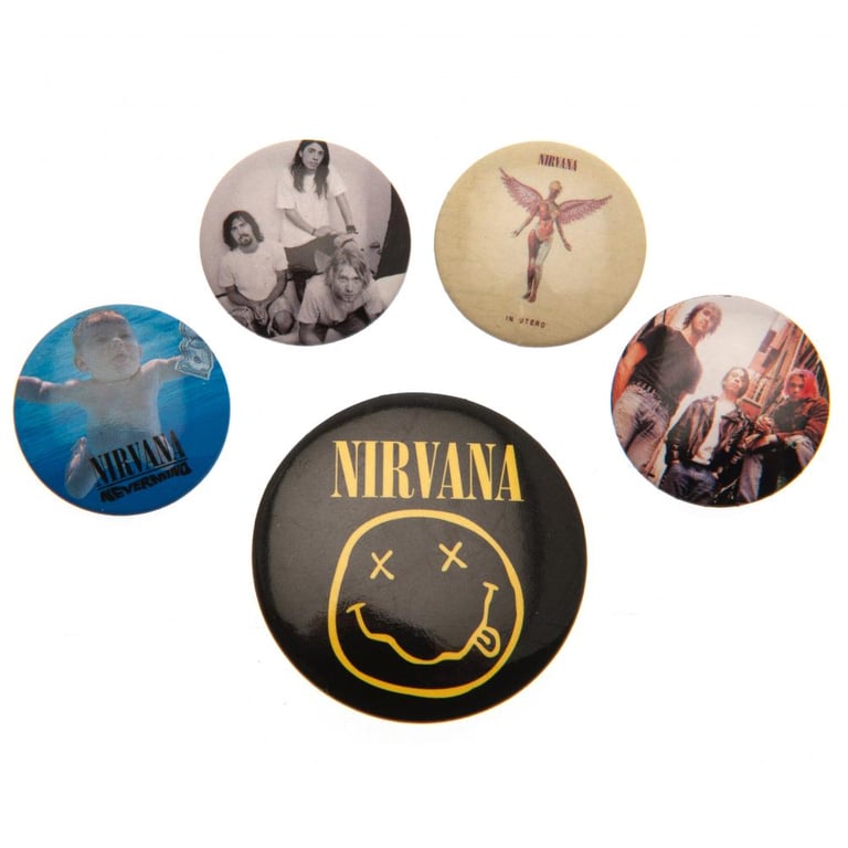 Nirvana Slogan Badge Set - Fashionable School Bag Decorations and Accessories