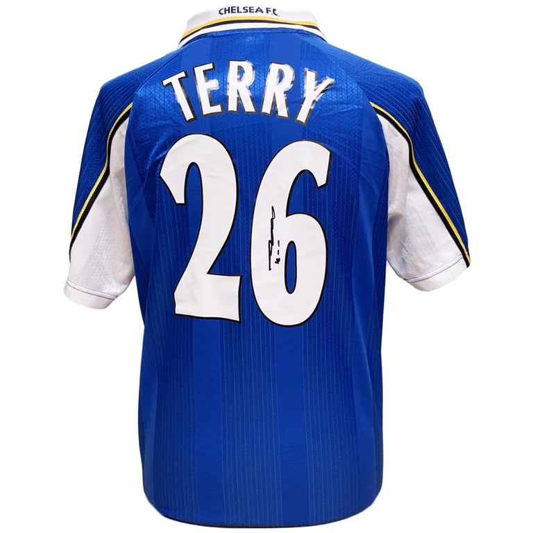 John Terry Signed Chelsea FC 1998 Replica Shirt - Authenticated Personalised Jersey