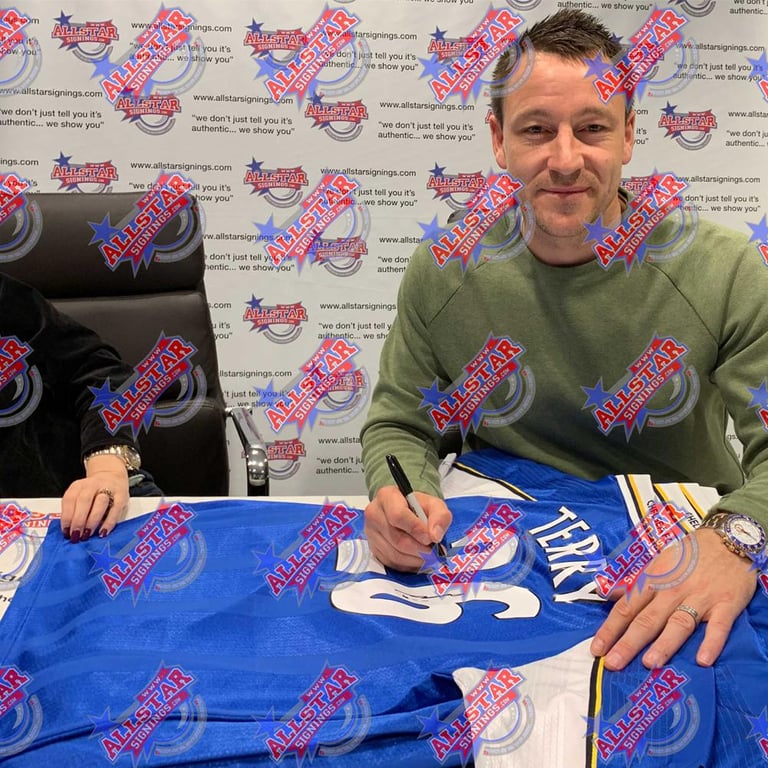John Terry Signed Chelsea FC 1998 Replica Shirt - Authenticated Personalised Jersey
