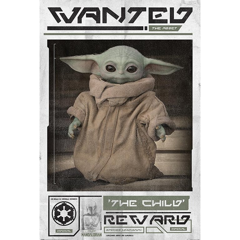 Star Wars: The Mandalorian Wanted The Child 228 - Rolled Maxi Poster with High Resolution Artwork on 150gsm Gloss Paper