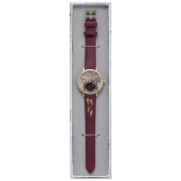 Harry Potter Marauders Map Ladies Gold Plated Analogue Watch