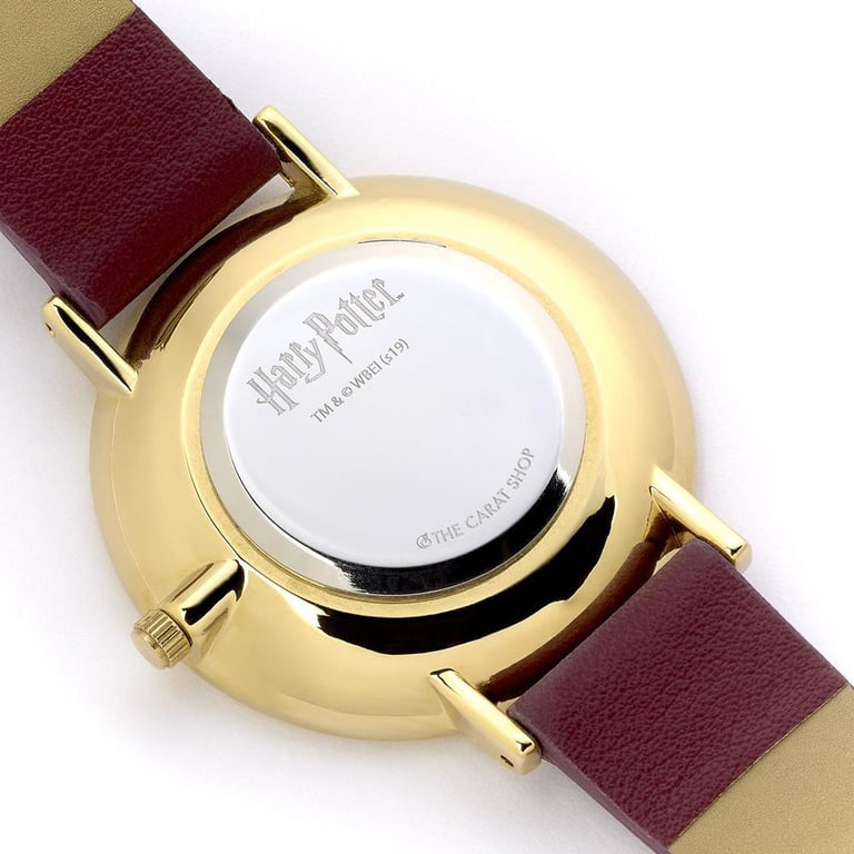 Harry Potter Marauders Map Ladies Gold Plated Analogue Watch