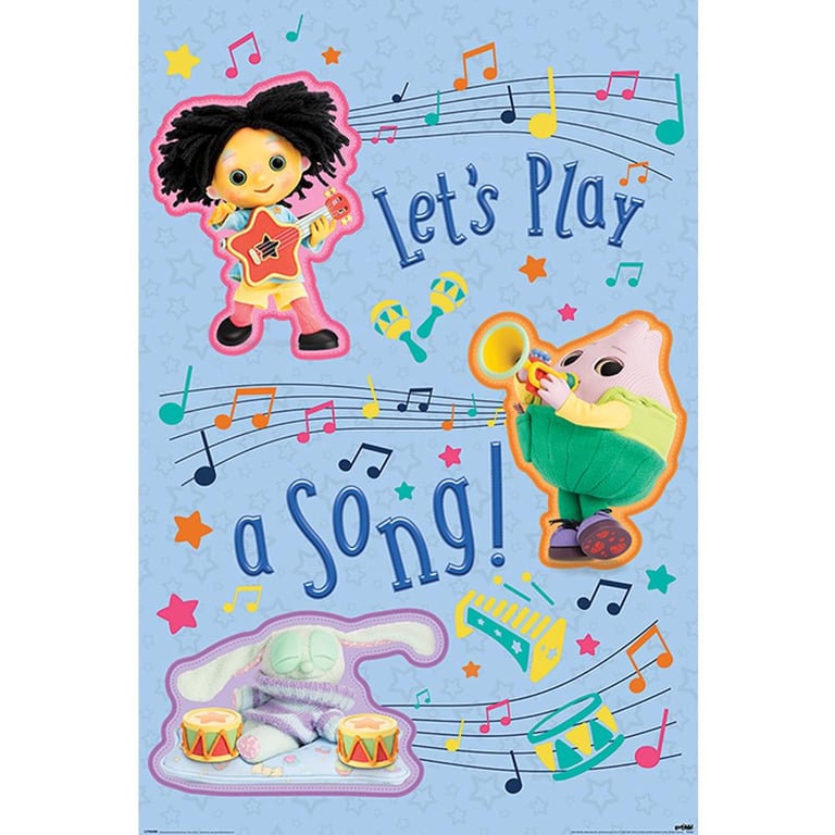 Moon And Me Let s Play Maxi Poster - High Resolution Artwork on 150gsm Gloss Paper for Home Decor