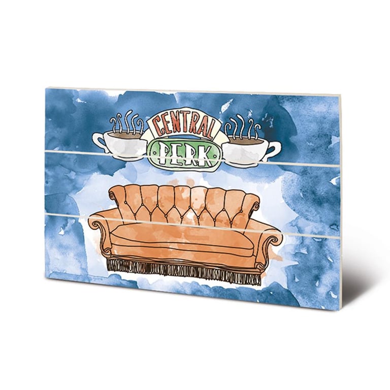 Central Perk Wood Wall Art - High Resolution Print of Iconic Coffee Shop Design