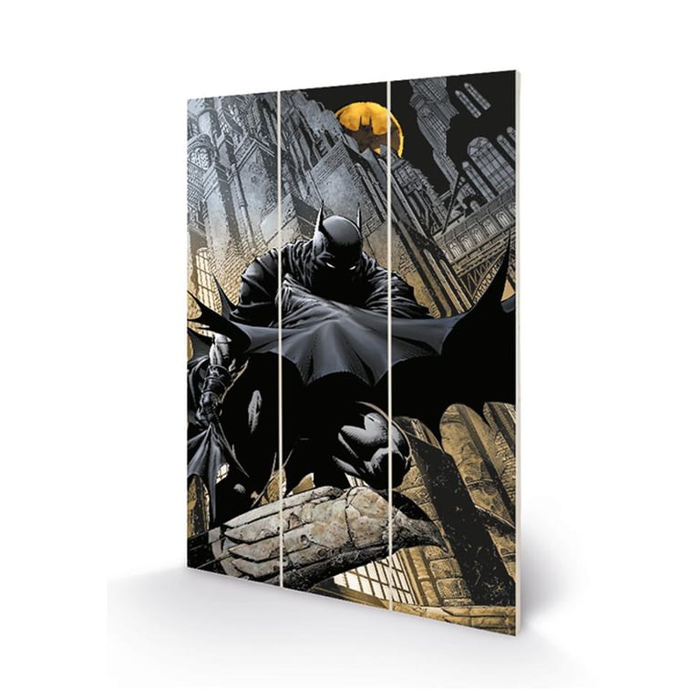 Batman High Resolution Wood Print - Comic Style Home Decor Artwork
