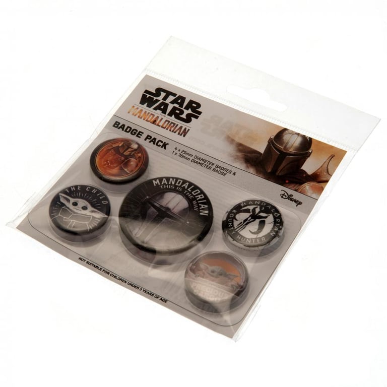 Star Wars Mandalorian Character Badge Set - Ideal School Bag Decoration or Clothing Accessory