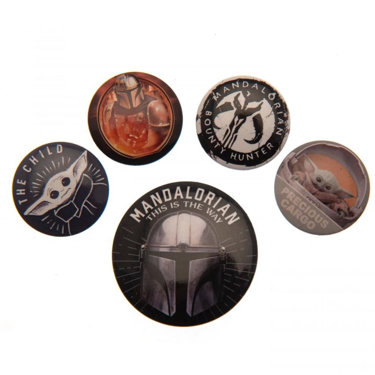 Star Wars Mandalorian Character Badge Set - Ideal School Bag Decoration or Clothing Accessory