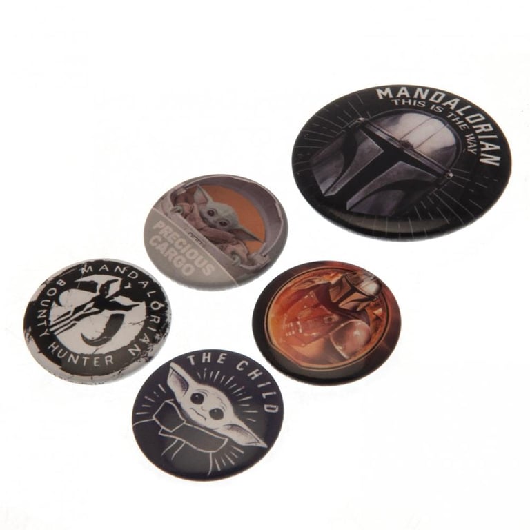 Star Wars Mandalorian Character Badge Set - Ideal School Bag Decoration or Clothing Accessory