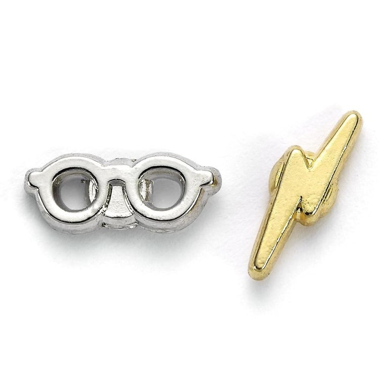 Harry Potter Silver Plated Earrings with Glasses & Lightning Bolt Design
