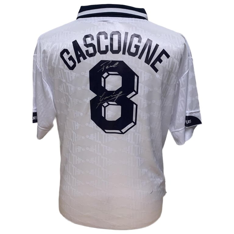 Tottenham Hotspur FC Paul Gascoigne Signed 1991 FA Cup Final Replica Shirt
