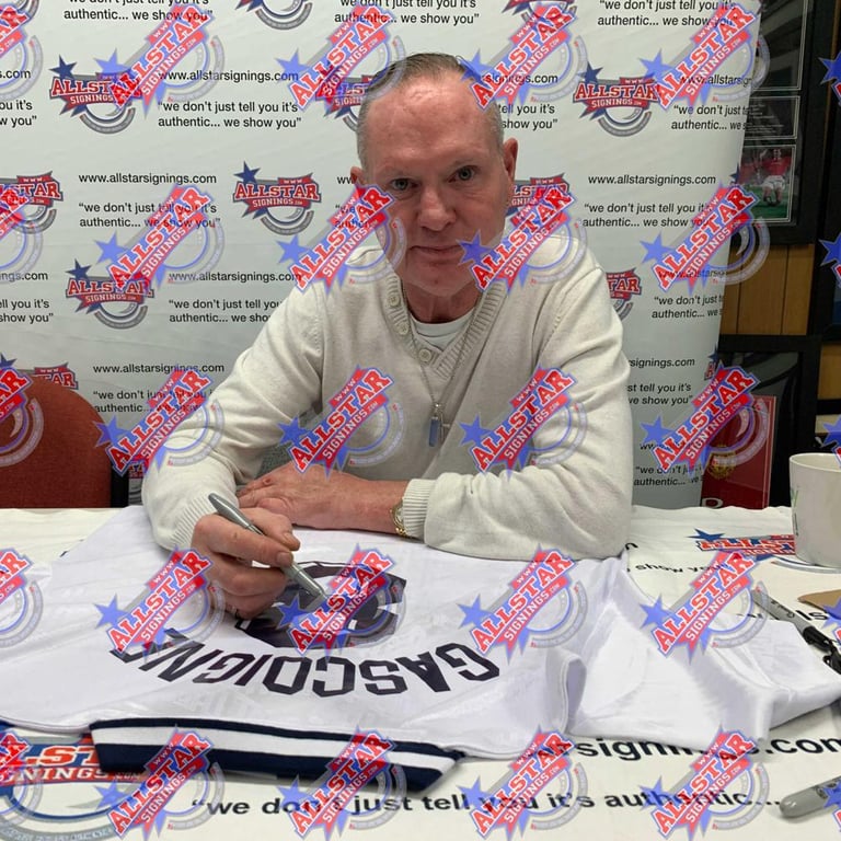 Tottenham Hotspur FC Paul Gascoigne Signed 1991 FA Cup Final Replica Shirt