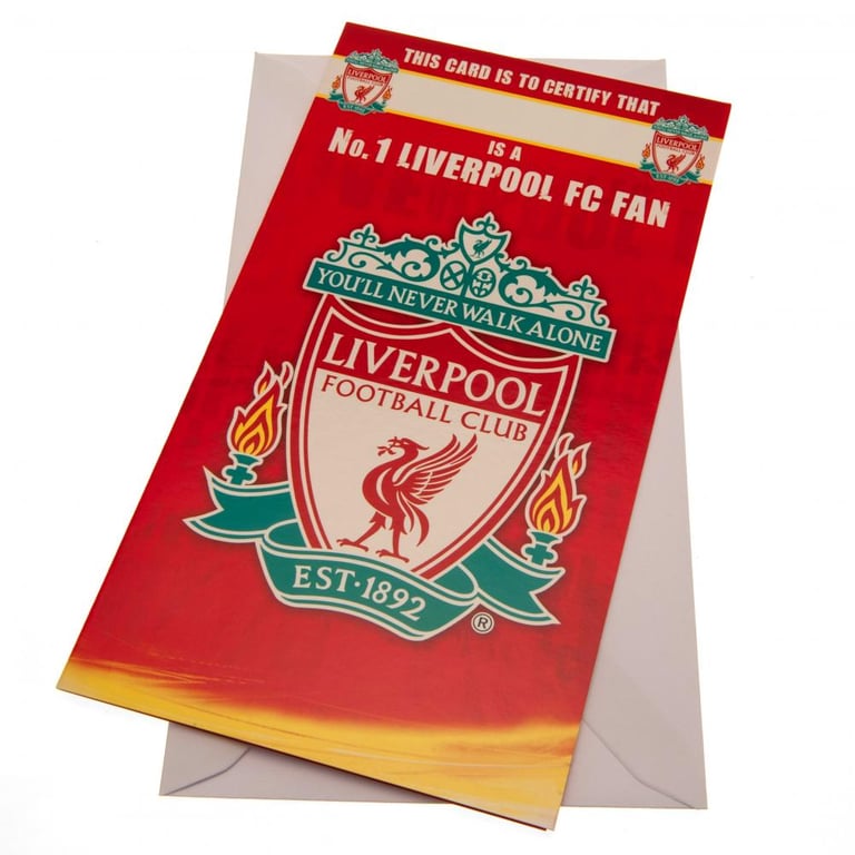 Personalised Liverpool FC Club Crest Birthday Card
