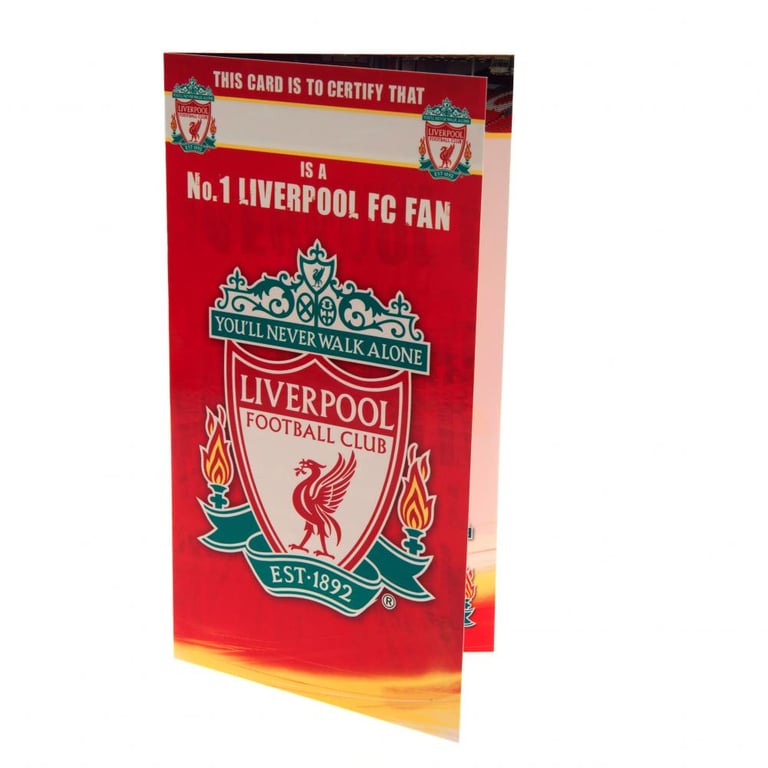 Personalised Liverpool FC Club Crest Birthday Card