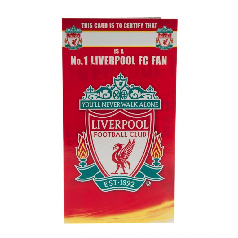 Personalised Liverpool FC Club Crest Birthday Card