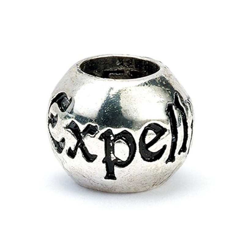 Harry Potter Silver Plated Spell Bead Charm Set - Includes Expelliarmus, Stupefy, Alohomora & Obliviate Charms