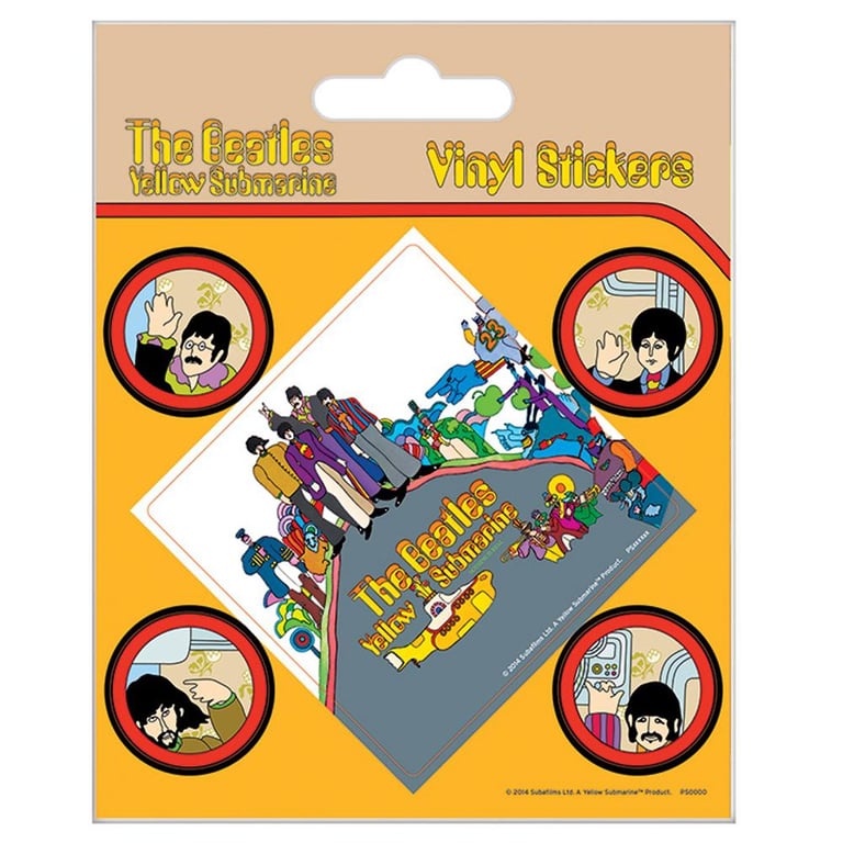 Yellow Submarine Vinyl Stickers - Gloss Finish Home Decor Adornments