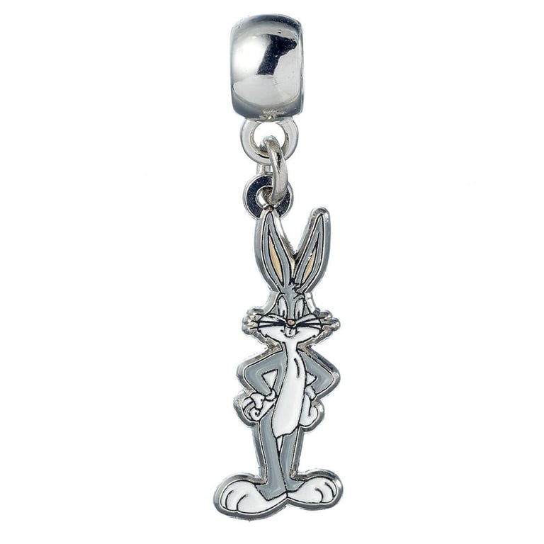 Looney Tunes Silver Plated Bugs Bunny Slider Charm - Universal Size
