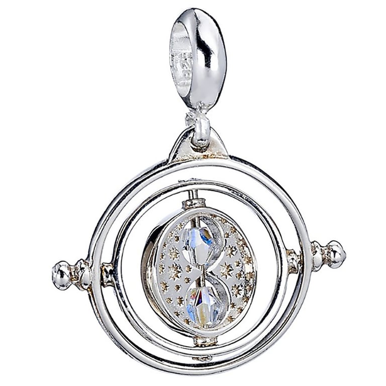 Harry Potter Sterling Silver Crystal Time Turner Slider Charm
